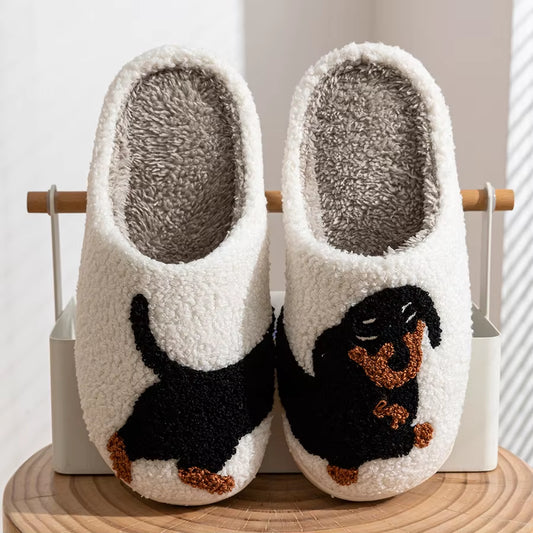 Cartoon Print Winter Slippers for Women