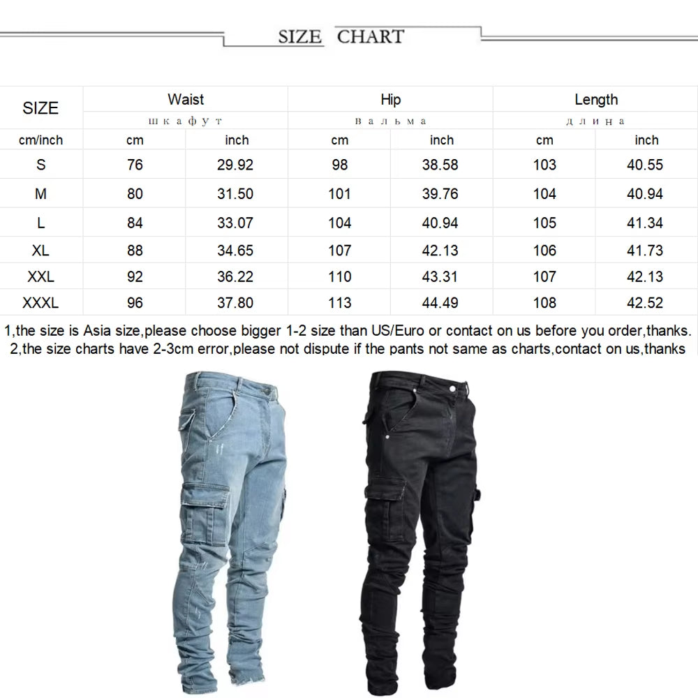 Pantalones Hombre Ripped Skinny Jeans