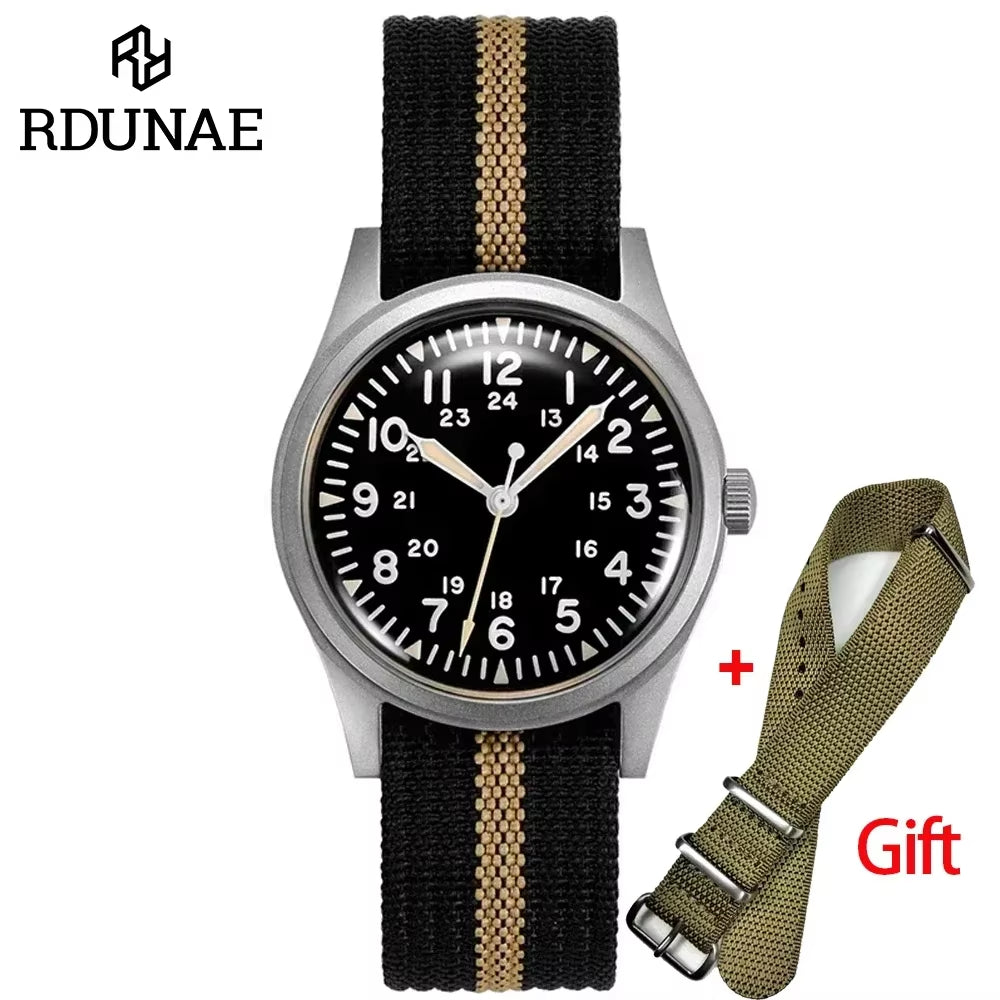 G10 34.5MM Retro Military Watch for Men