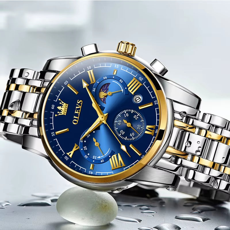  Moon Phase Quartz Watch for Men