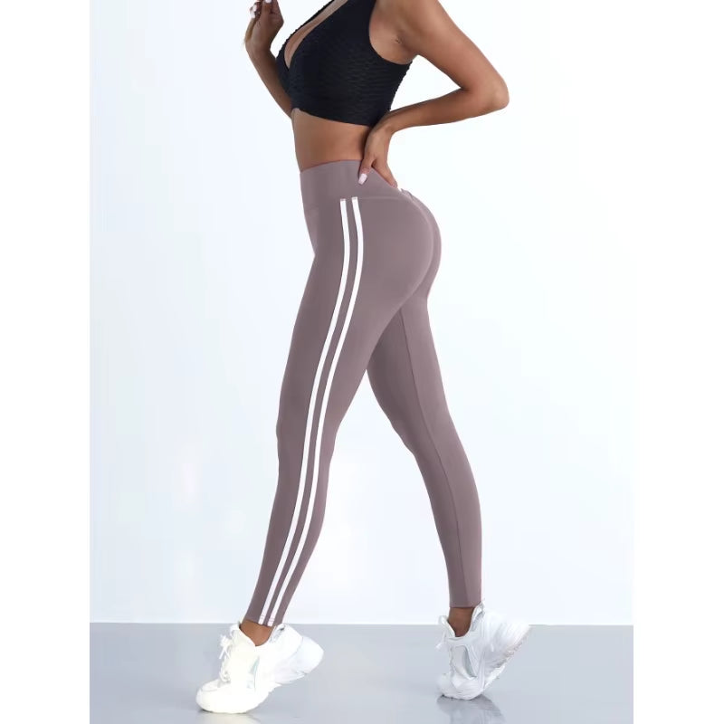 Yoga Leggings Women w/Stripes