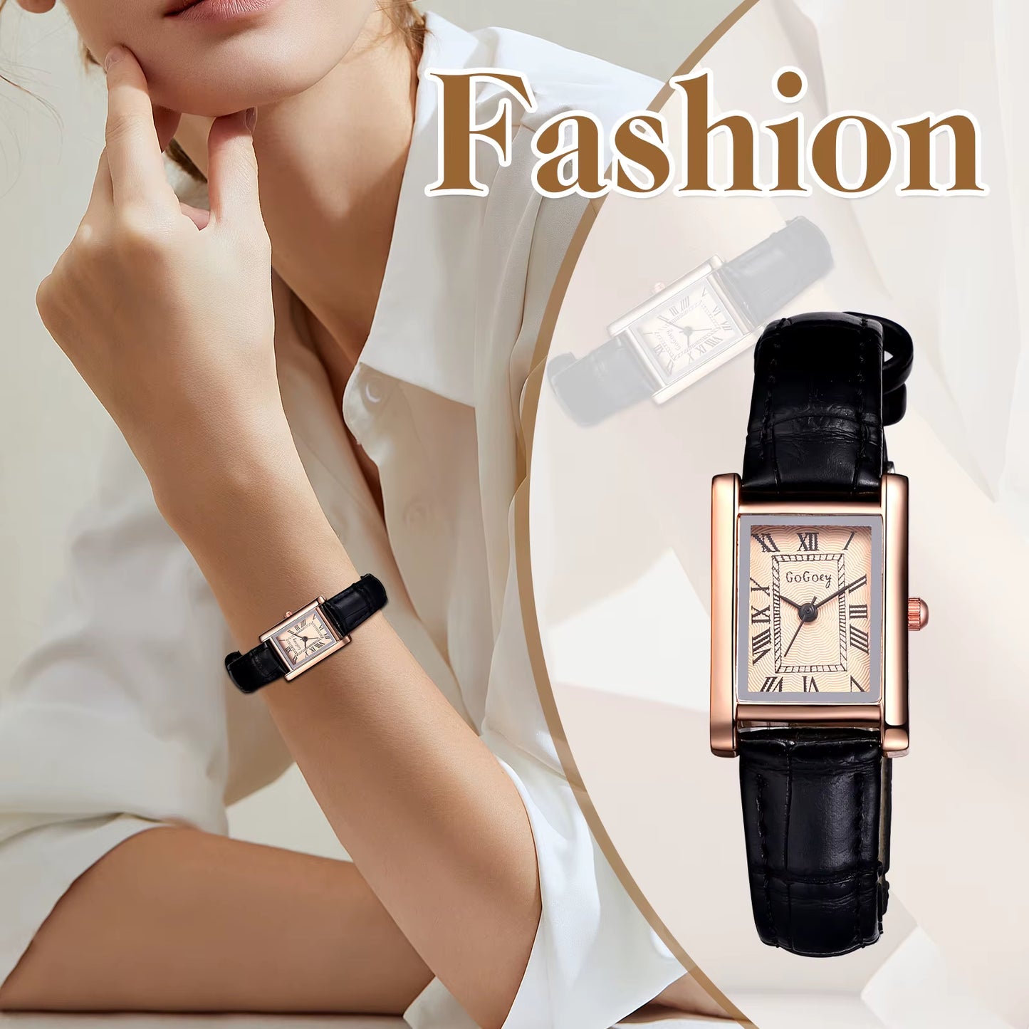 Leather Rectangular Women Small Watch