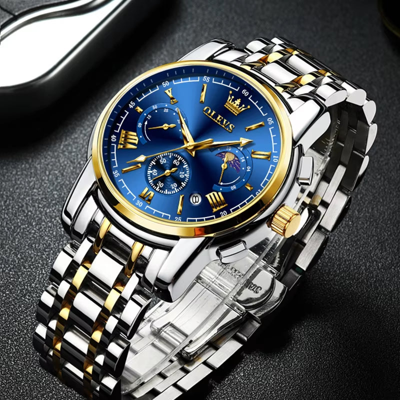  Moon Phase Quartz Watch for Men