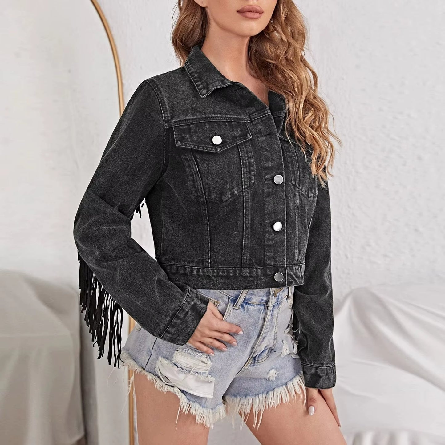 Vintage Tassel Denim Jacket