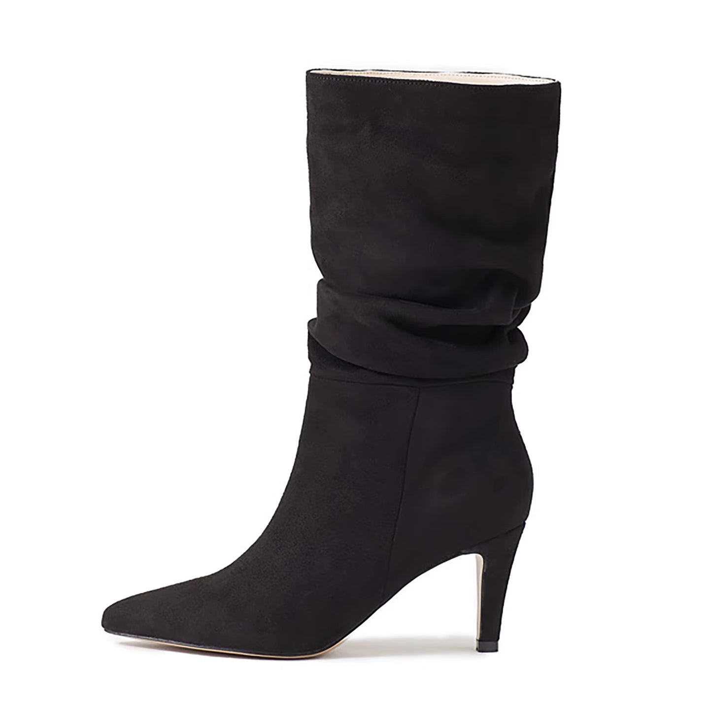 Fall High Suede Mid Heeled Boots 