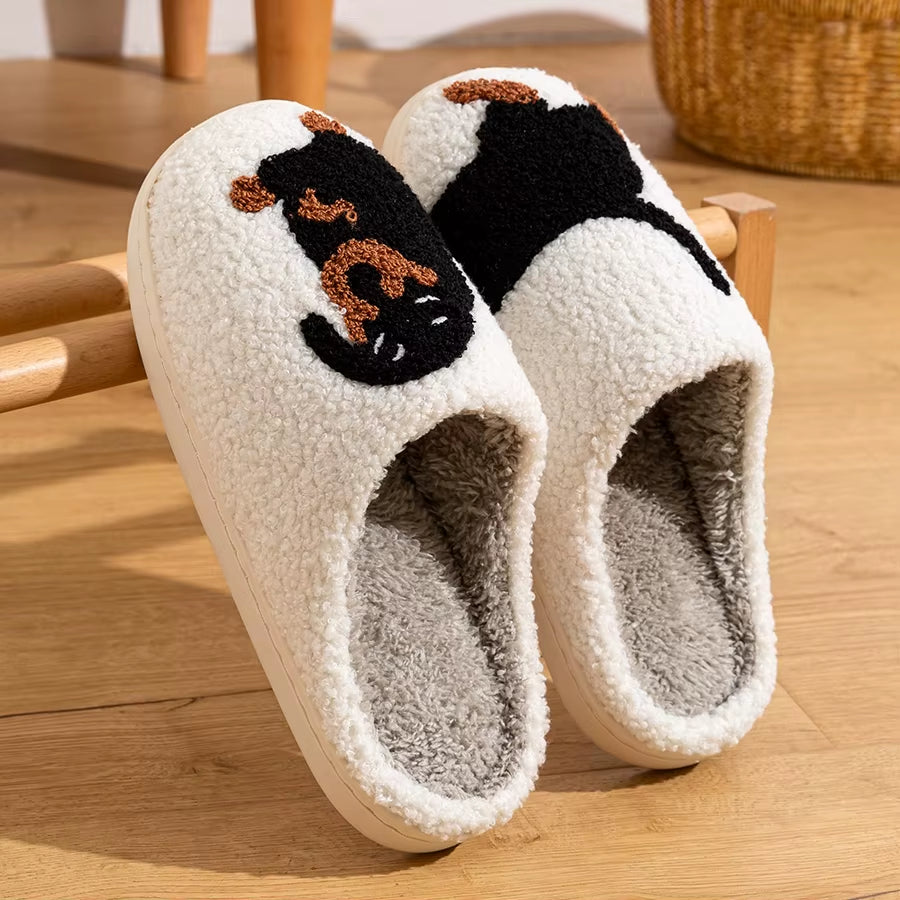 Cartoon Print Winter Slippers for Women