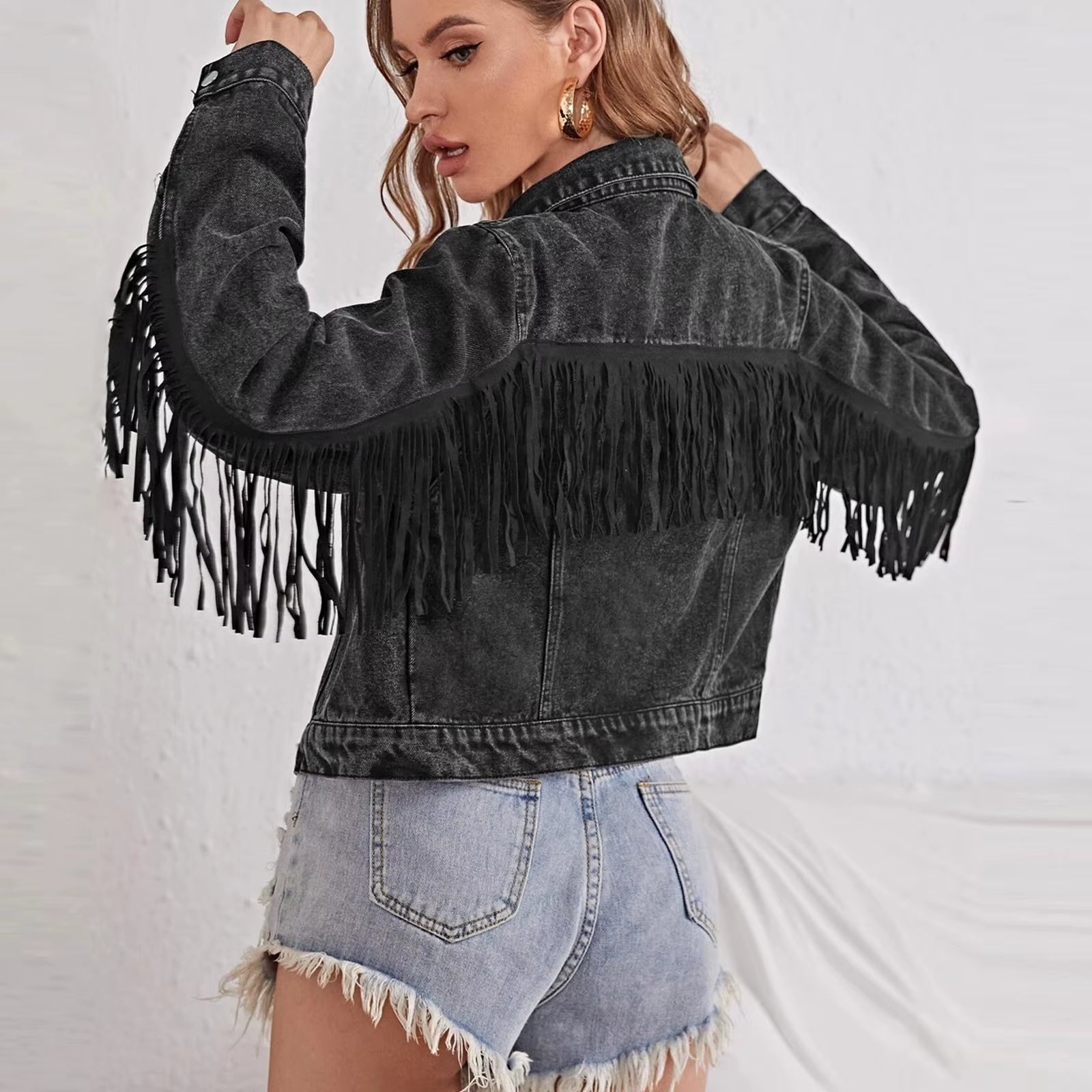 Vintage Tassel Denim Jacket