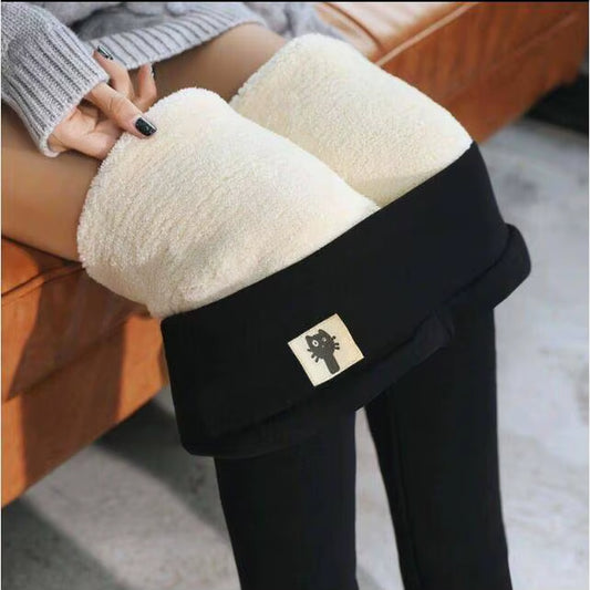 High Waist Fleece Elastic Velvet Legging