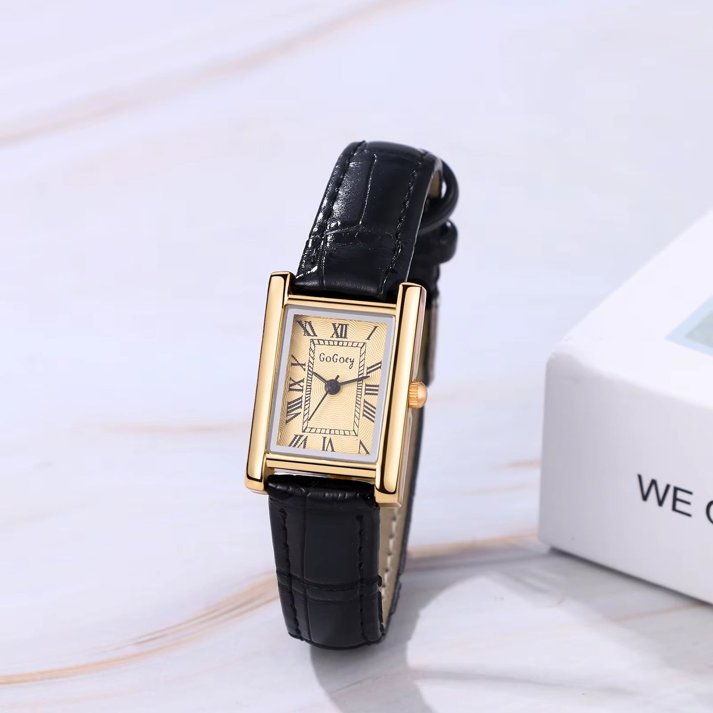 Leather Rectangular Women Small Watch