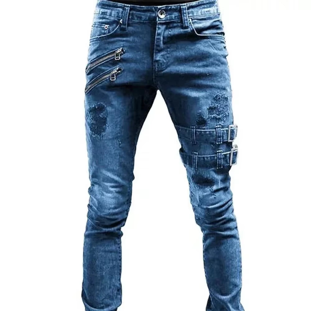 Distressed Vintage Blue Jeans 