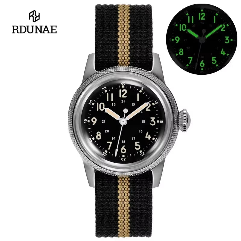 G10 34.5MM Retro Military Watch for Men