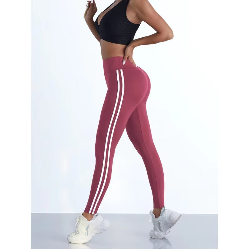 Yoga Leggings Women w/Stripes