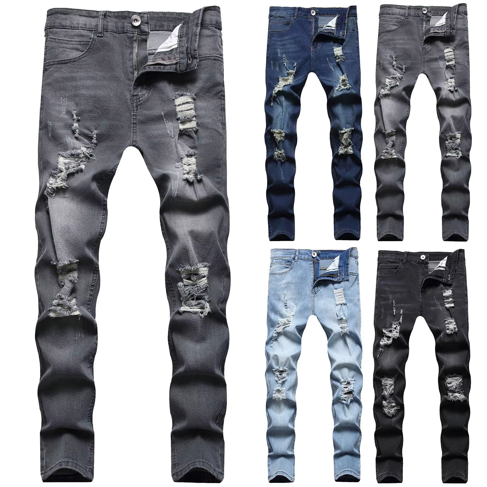  Slim Fit Ripped Jeans