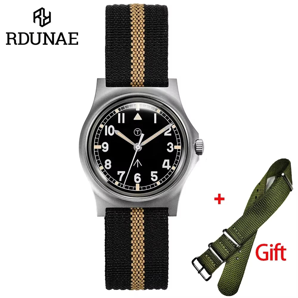 G10 34.5MM Retro Military Watch for Men