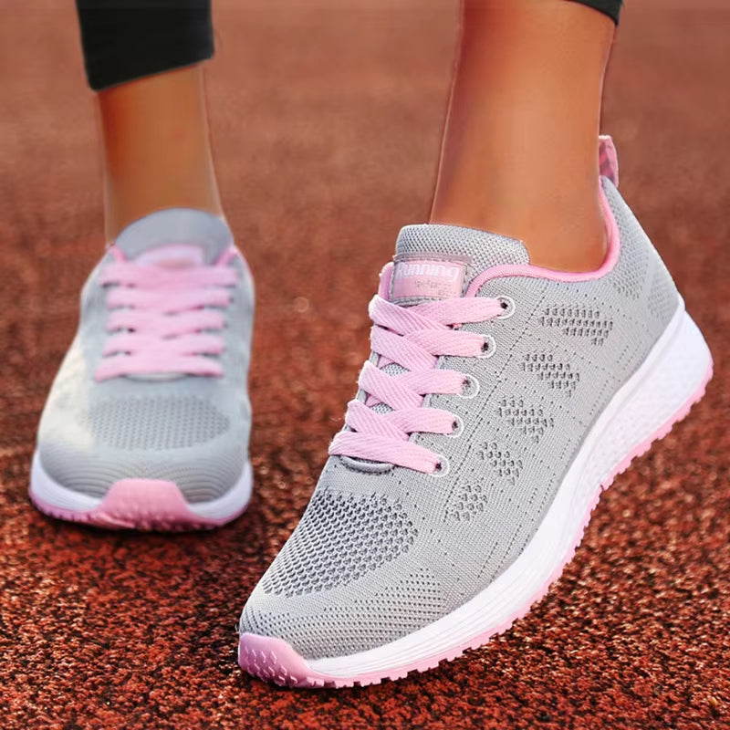 Women Lace-Up Lightweight Sneakers  