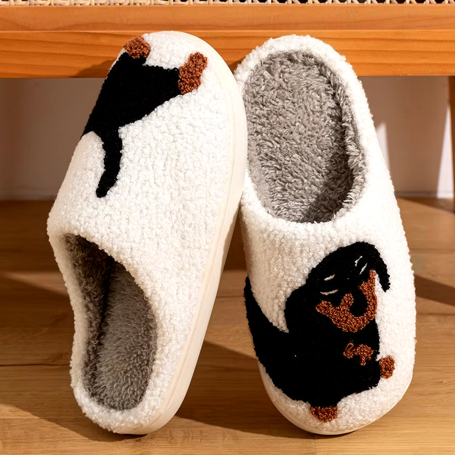 Cartoon Print Winter Slippers for Women