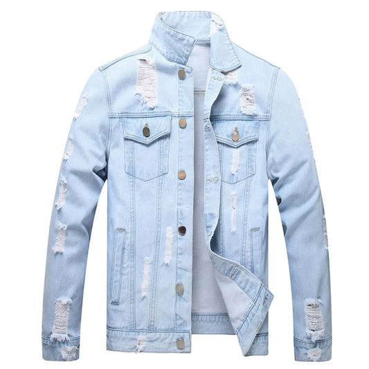 Slim Ripped  Womens Denim Jeans Jacket