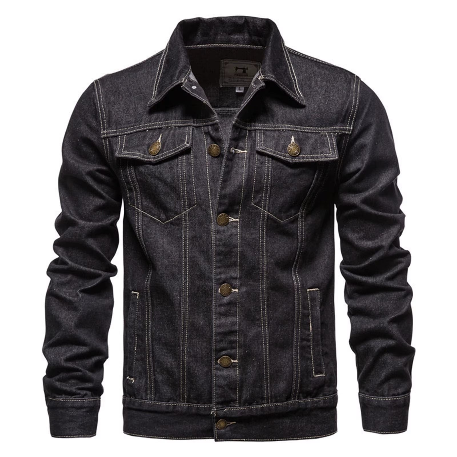 Motorcycle Ripped Denim Jacket