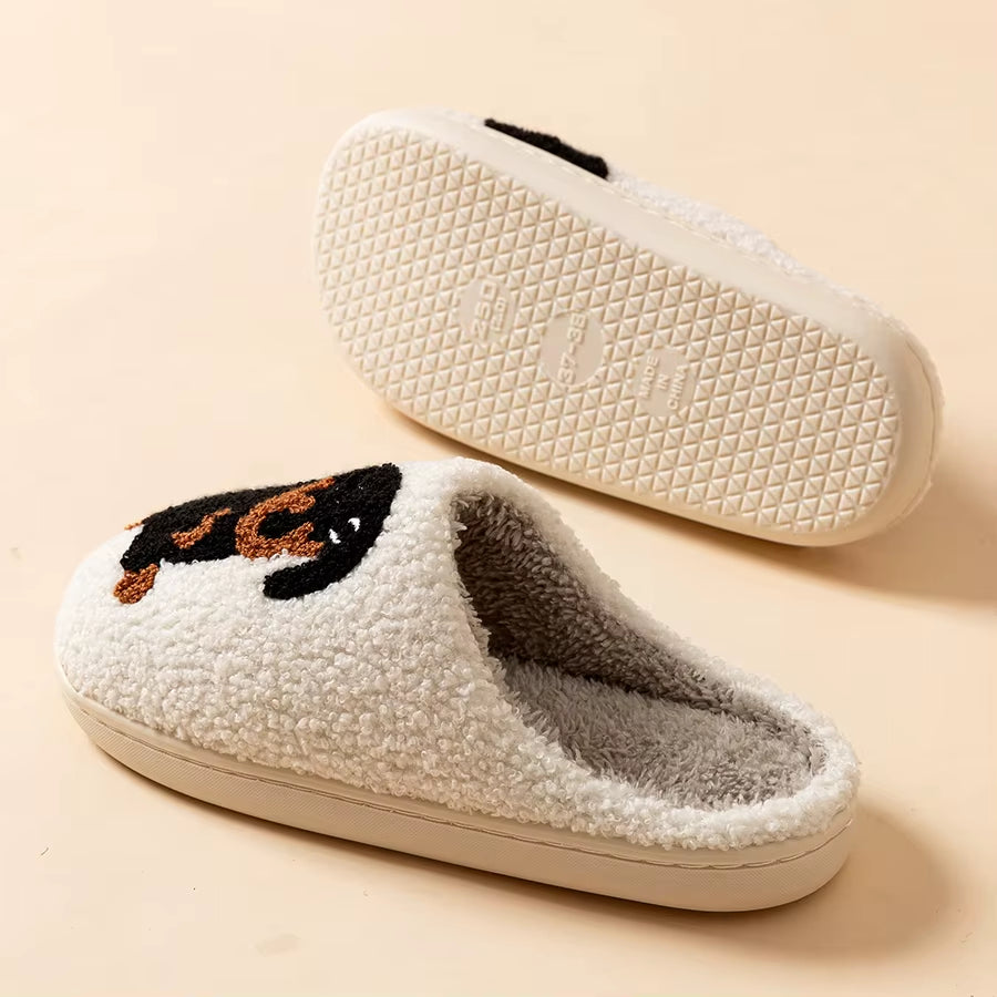 Cartoon Print Winter Slippers for Women